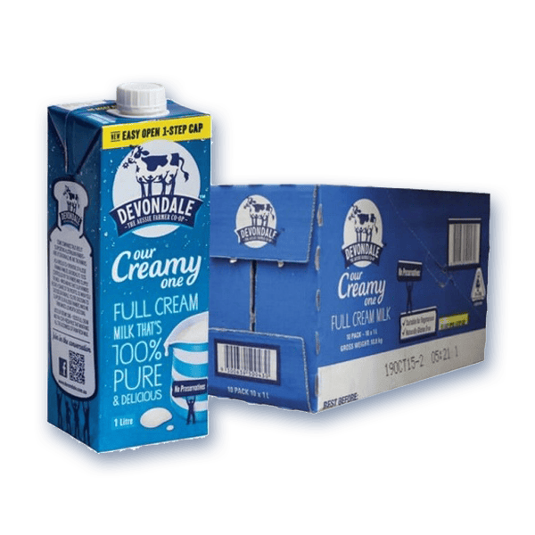 Devondale UHT Full Cream Milk 1L X 10