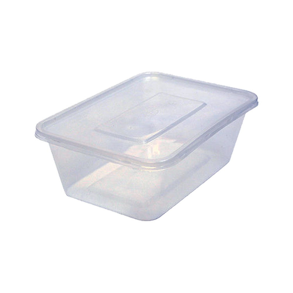 1000ml Rectangular Clear Plastic