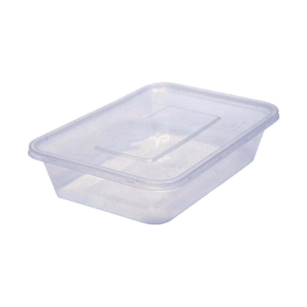 500ml Rectangular Clear Plastic