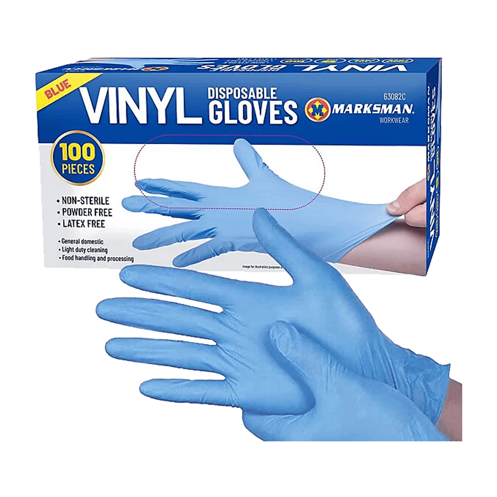 Disposable Vinyl Gloves Blue