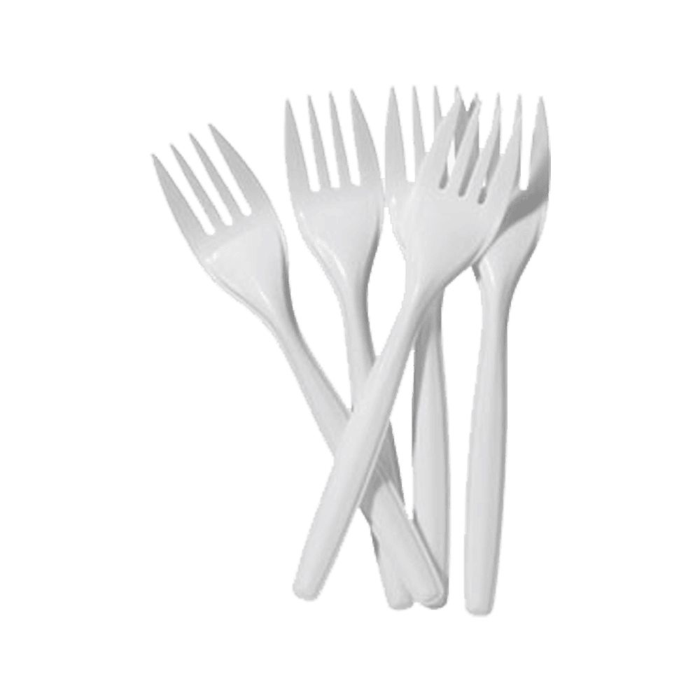 TAGE Brand 6-5 Plastic Fork White