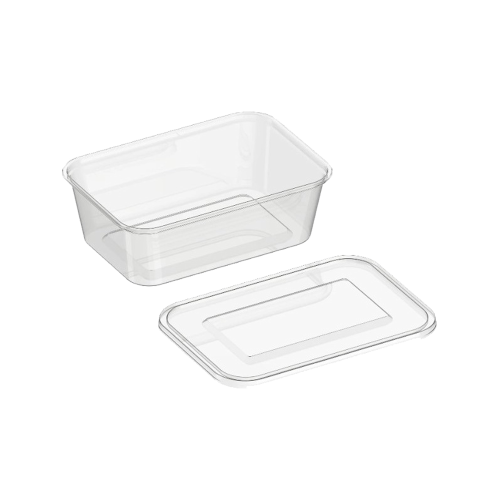 TAGE Brand 750ml Rectangular Clear Plastic