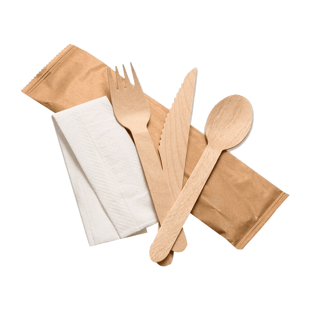 Wooden Cutlery 4 in 1 set